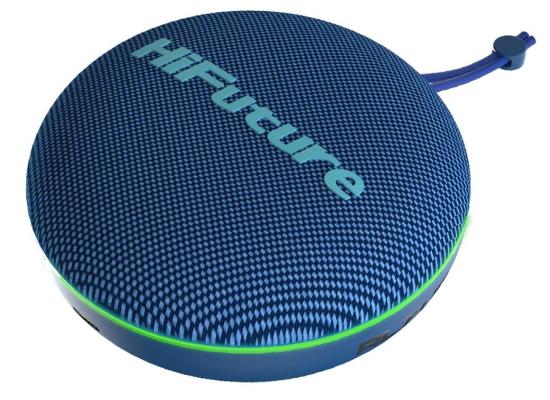 HiFuture Altus Bluetooth 5.3 Speaker with APTX waterproof, up to 8-Hours Battery Life, True Wireless Stereo (TWS) mode, 8.0, IPX5 - Blue